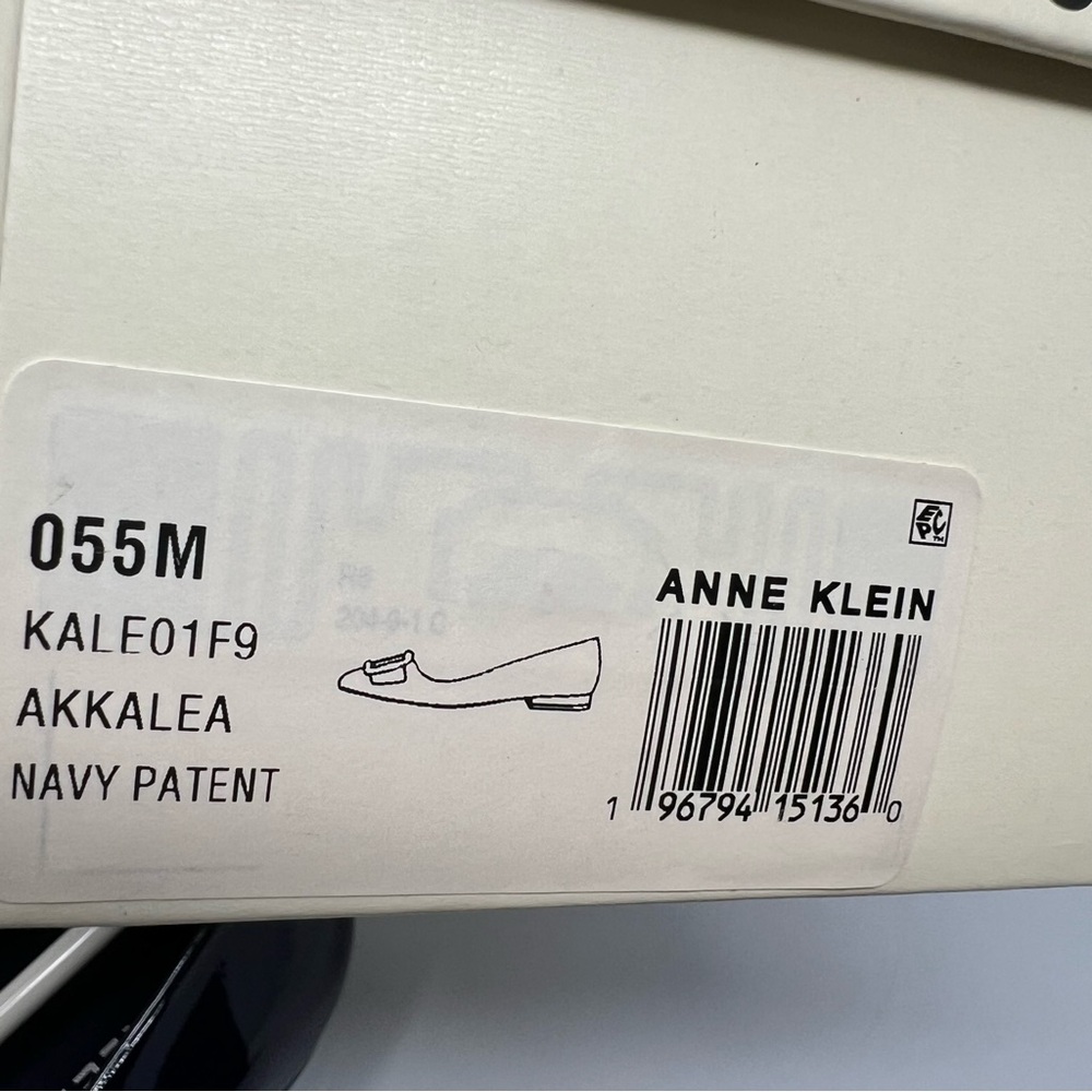 Anne Klein Navy Patent Loafers - Picture 5 of 7